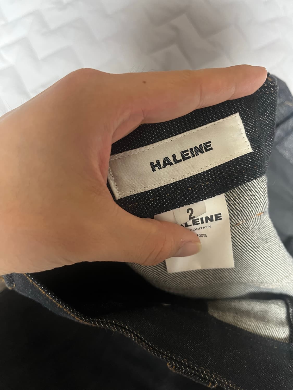 알렌느 턴업 데님팬츠 인디고 상품이미지8