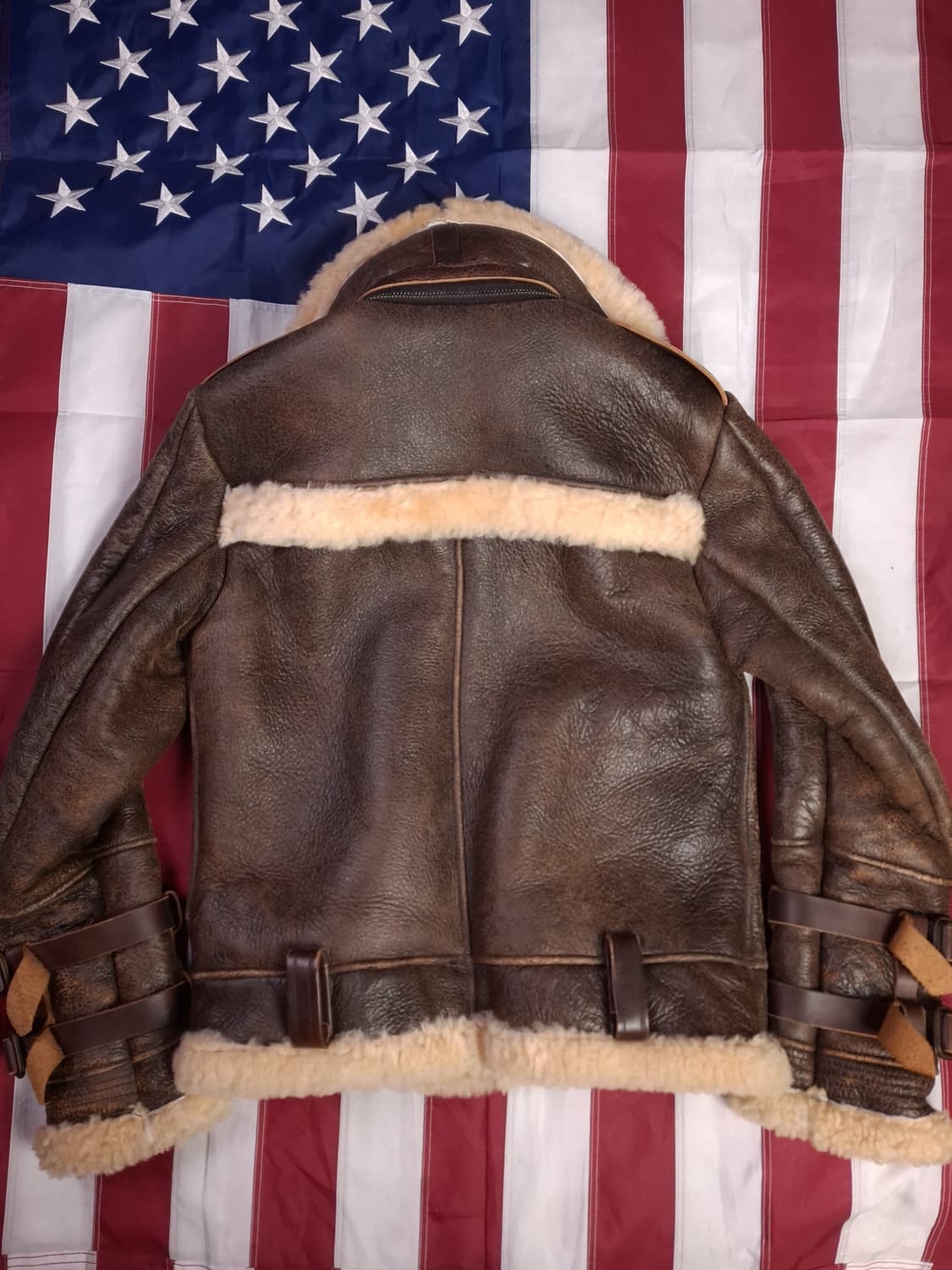 새제품 빈티지 리얼레더 무스탕 상품이미지9