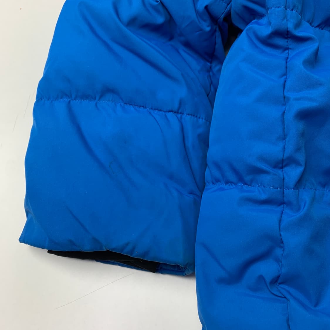 [중고] 데상트 스위스 덕다운 벤치 파카 롱패딩 블루 상품이미지7