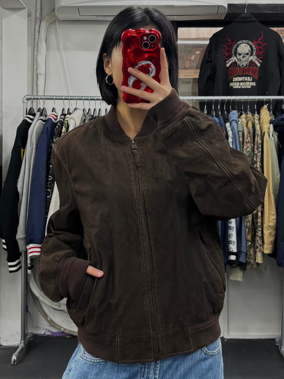 팀버랜드 제뉴인 레더 봄버 자켓 상품이미지3