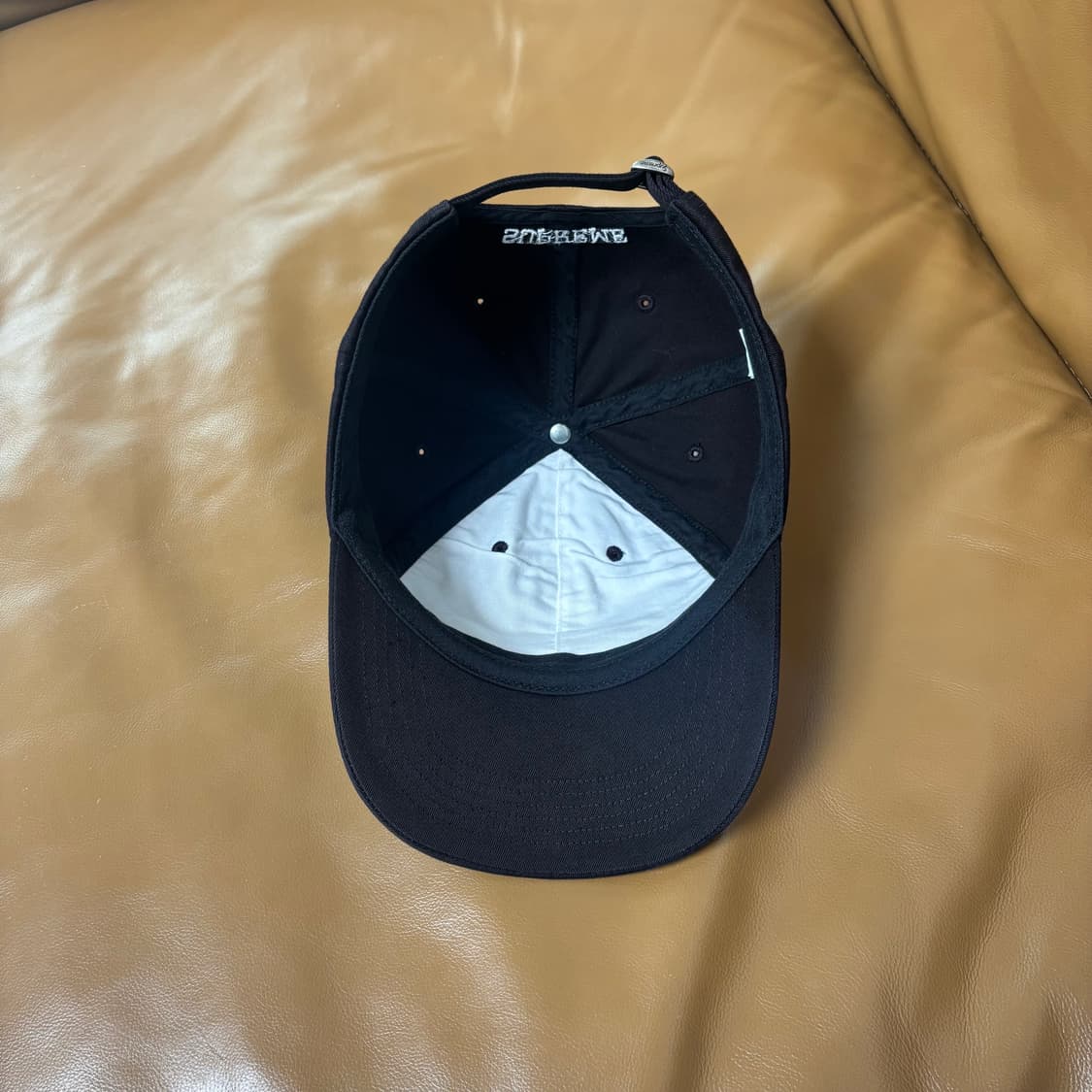 Supreme 슈프림 23ss 오발 워시드 블랙 6패널 볼캡 모자 상품이미지6