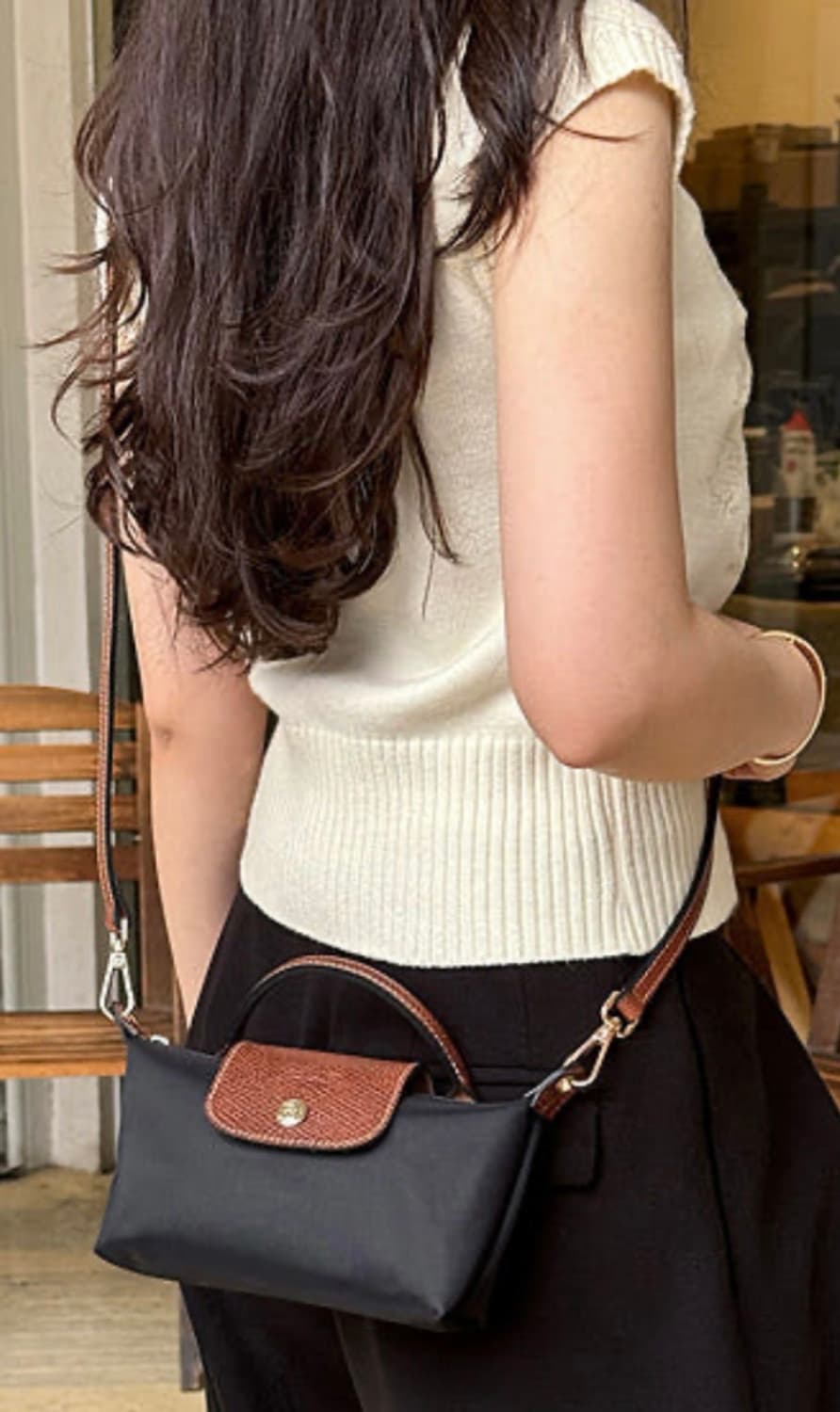 롱샴 르 플리아쥬 오리지널 미니백 네이비 상품이미지7