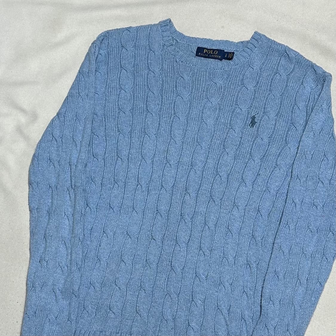 S 폴로랄프로렌 스카이블루 케이블 니트 상품이미지1