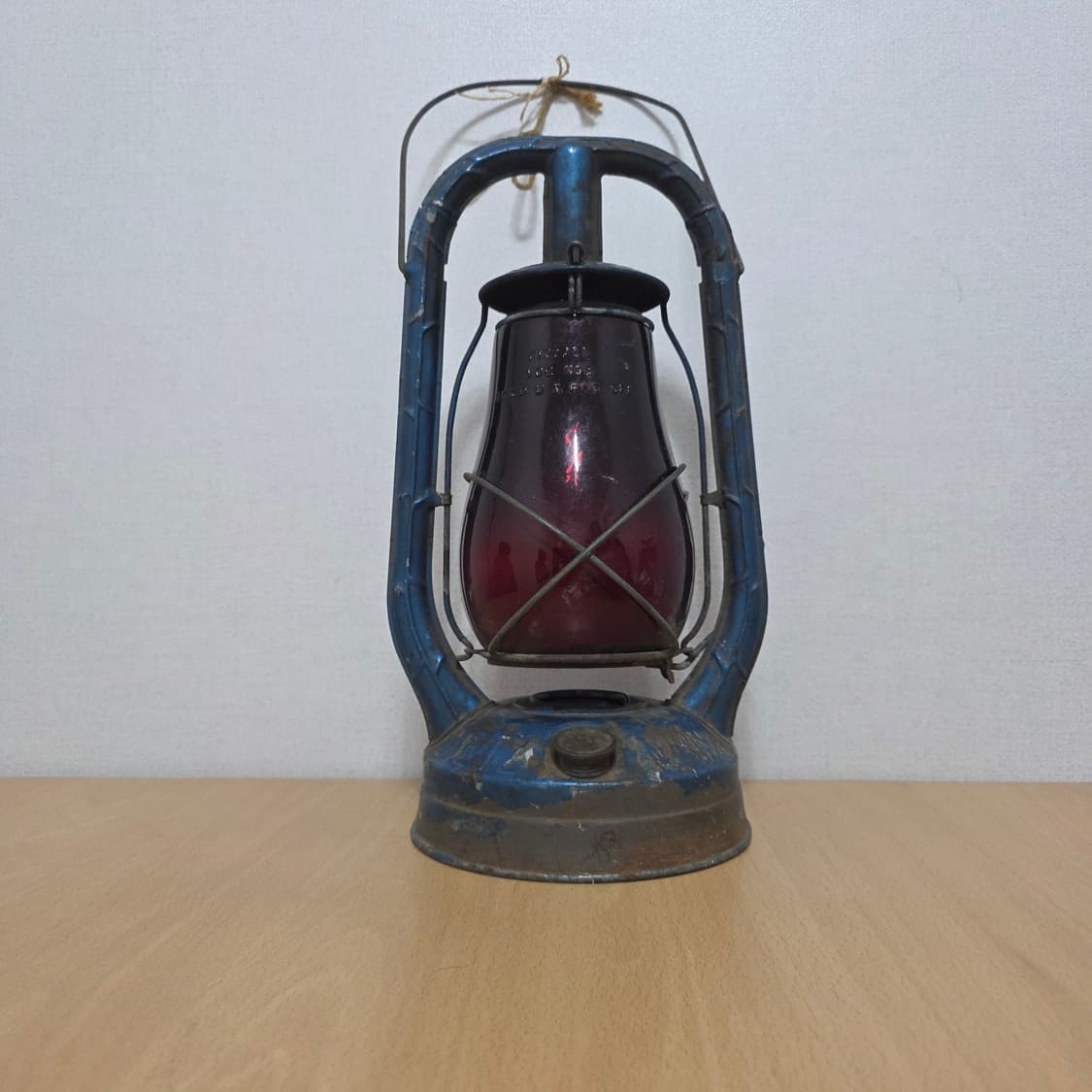 1910년대 빈티지 미제 블루 레드 오일 랜턴 상품이미지1