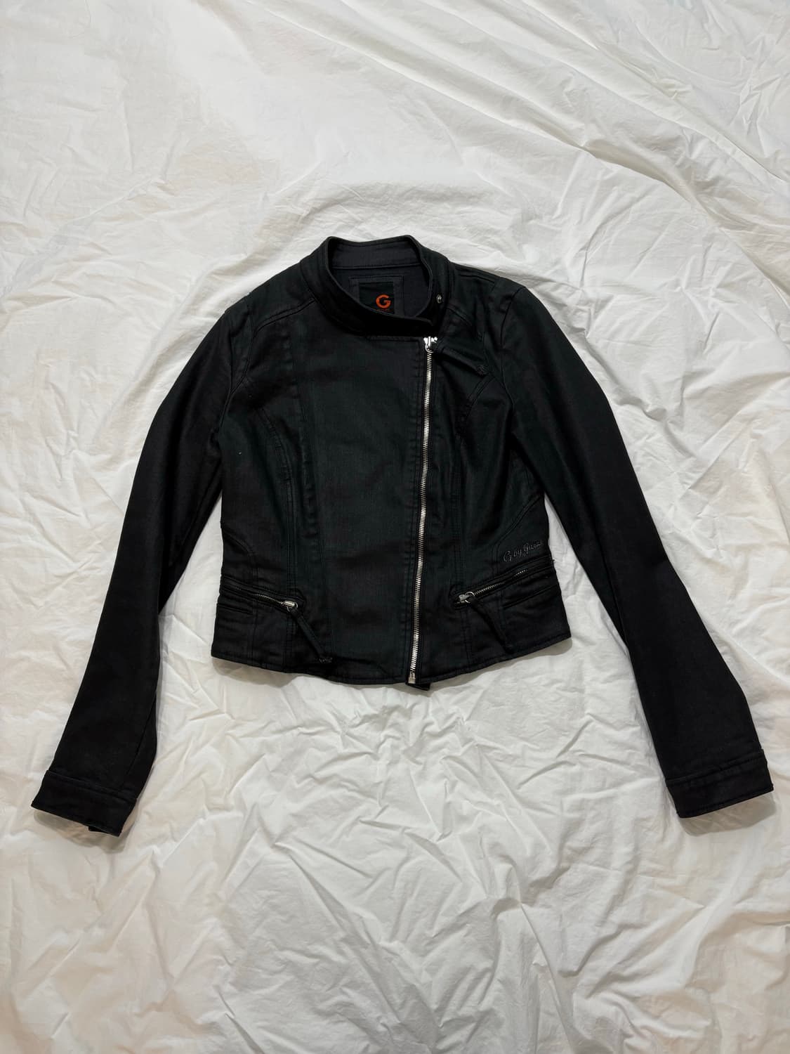 guess 블랙 사선 빈티지 자켓 상품이미지1