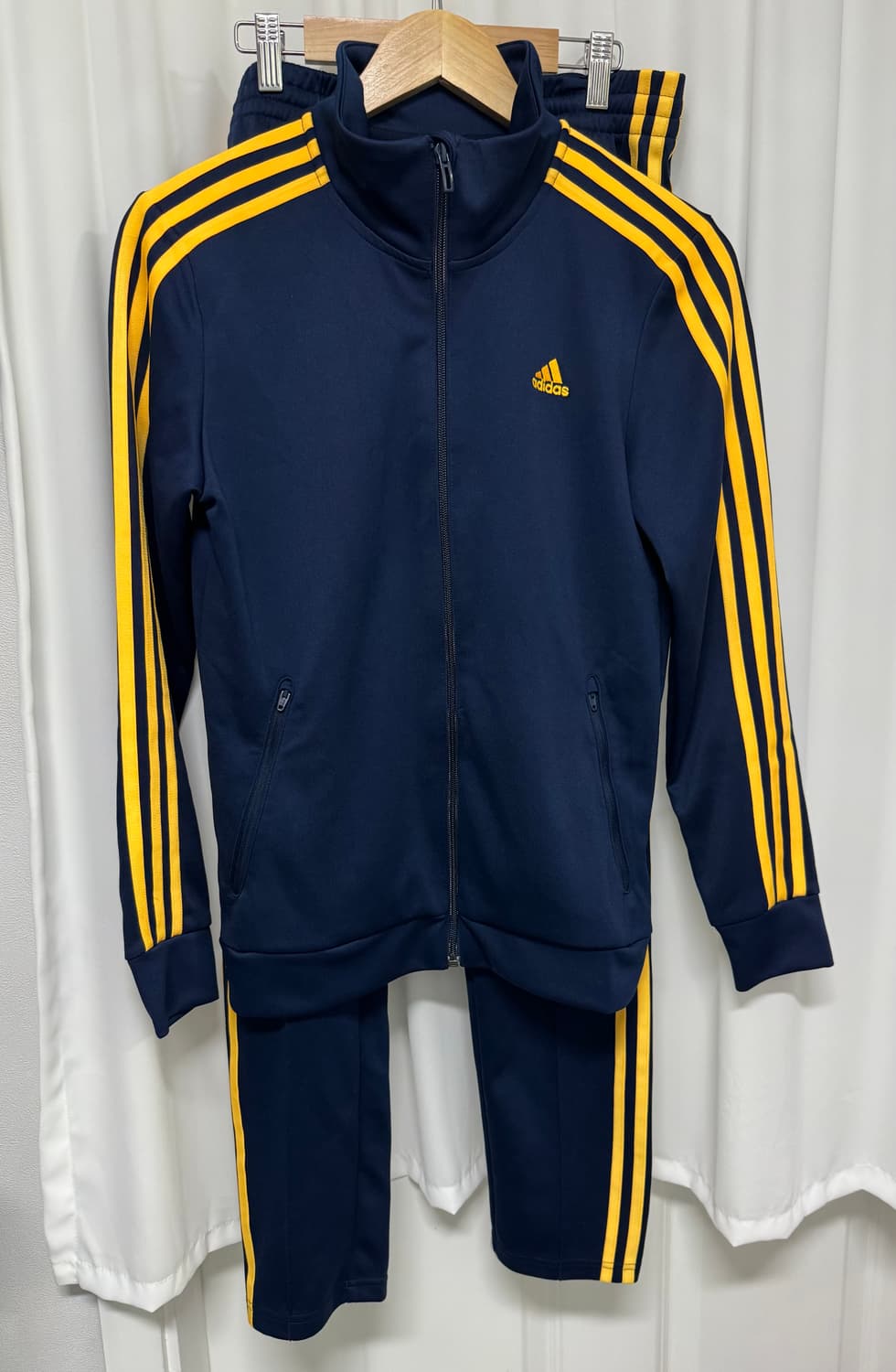 아디다스 네이비/옐로우 트레이닝 세트 상품이미지2