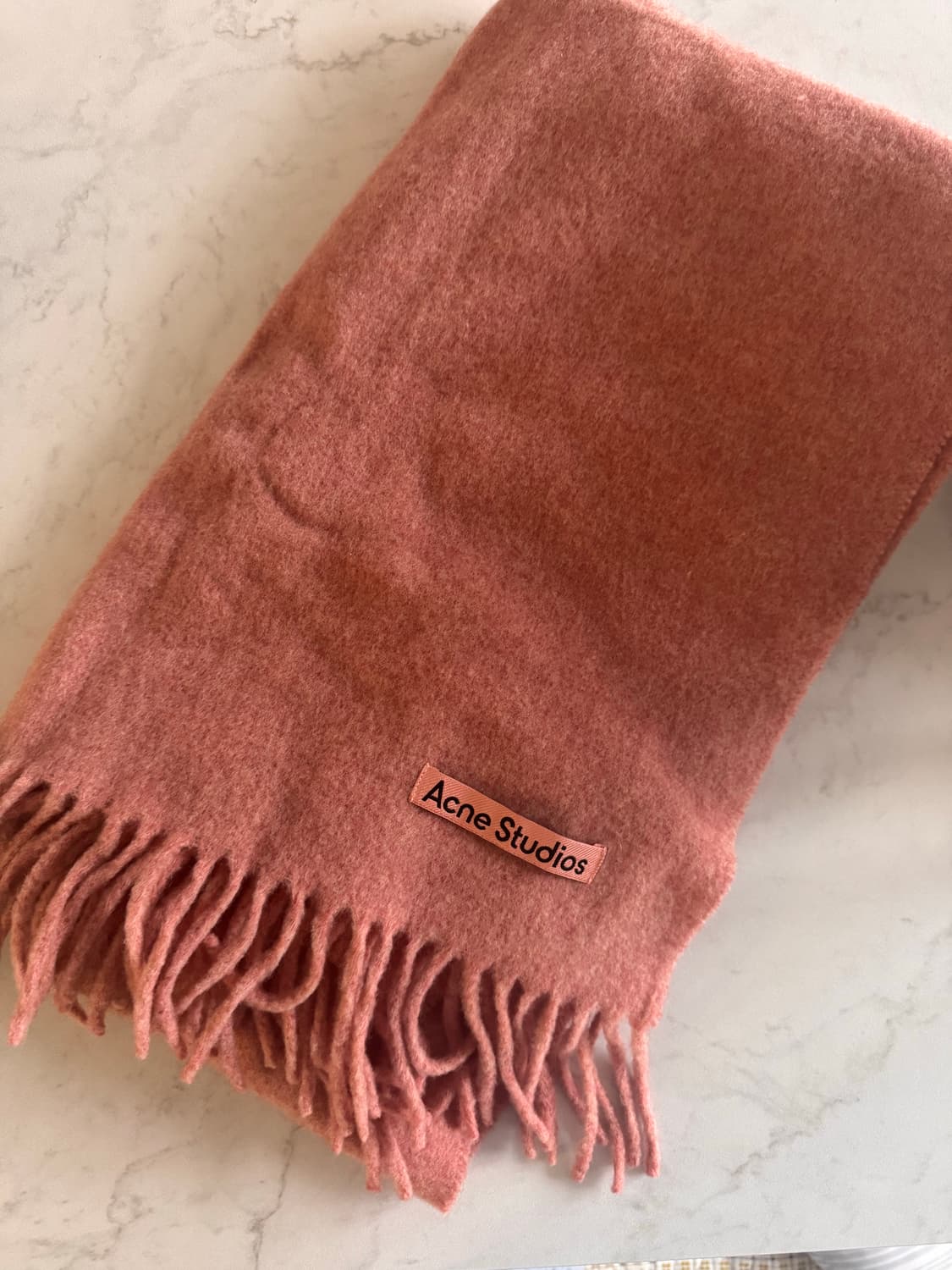 정품 아크네 머플러 목도리 내로우 로즈 멜란지 상품이미지2