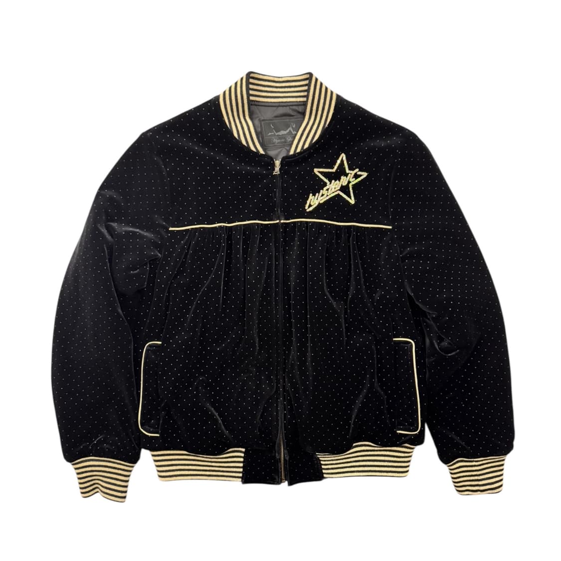 히스테릭글래머 스타로고 벨벳 자켓 블랙 상품이미지1