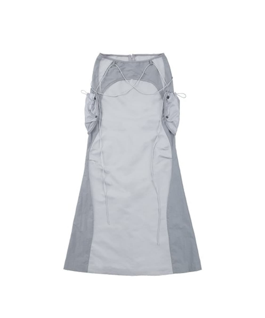 오호스OJOS 포켓 롱스커트 그레이 사이즈1 상품이미지1