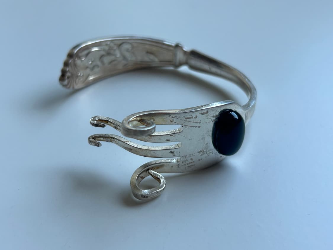 빈티지 오닉스 포크뱅글 S 상품이미지1