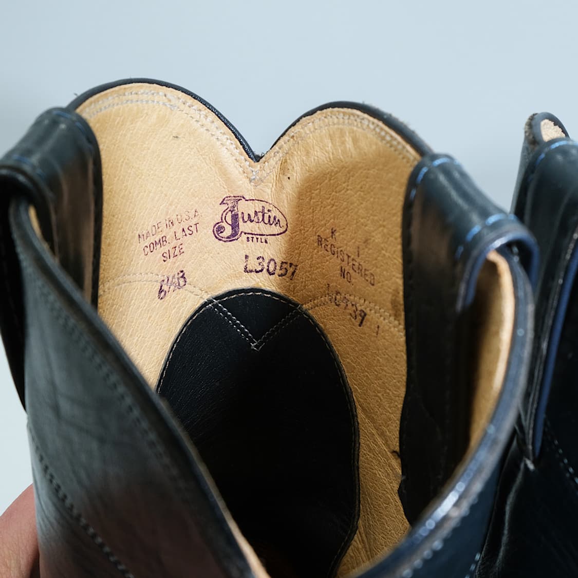 빈티지 저스틴 웨스턴 레더 부츠 6.5B(235) 사이즈 BT23501 상품이미지8
