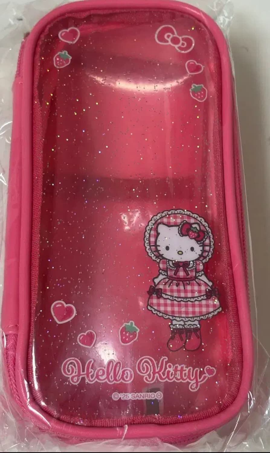 신상 바배)산리오 헬로키티 스타일업 로리타 키티 핑크 글리터 파우치 상품이미지1