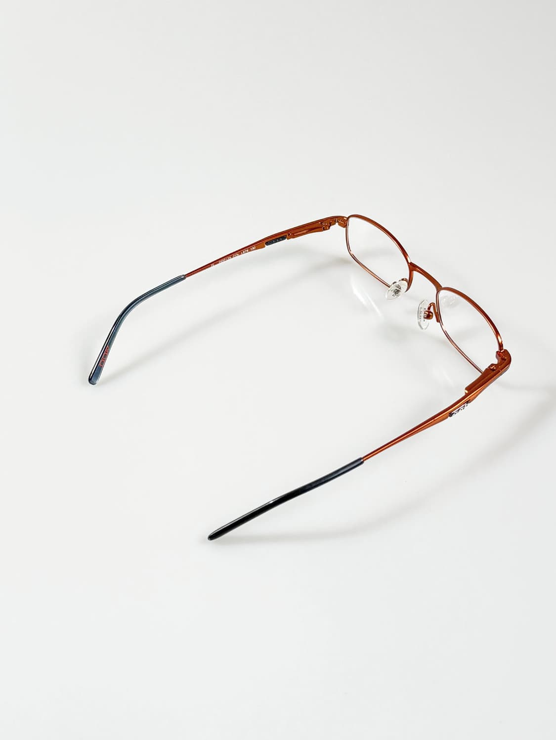 90s DDP 코퍼 브라운 메탈 슬림 스퀘어 빈티지 안경 상품이미지5