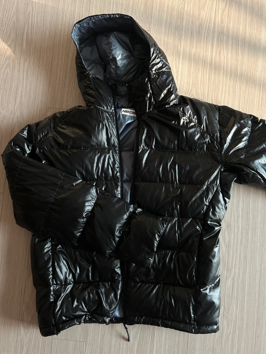 (L)헤리티지플로스 1972 plg 후드자켓 패딩 블랙 상품이미지1