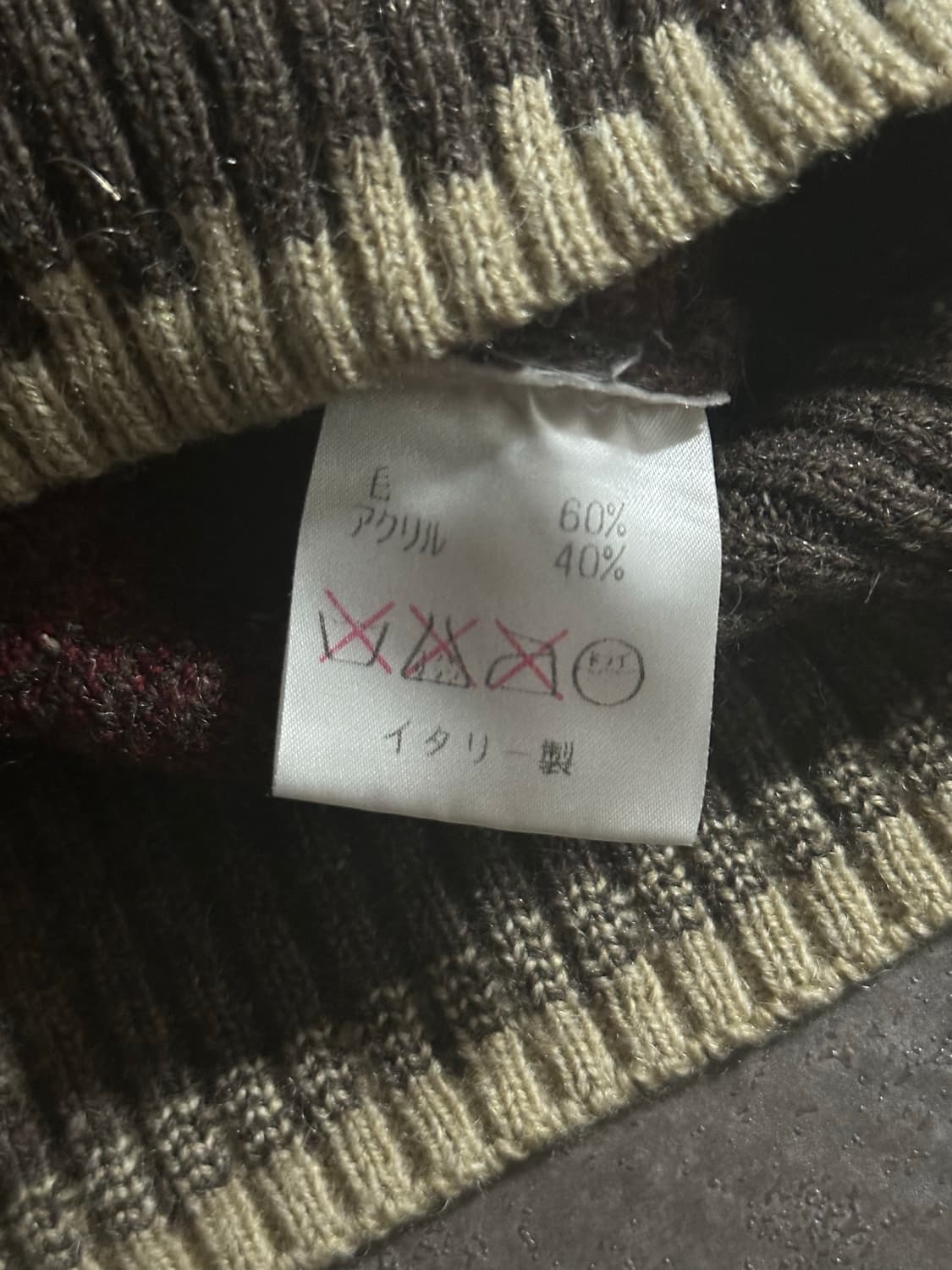 90s 이탈리아 Florence 패턴 니트 상품이미지3