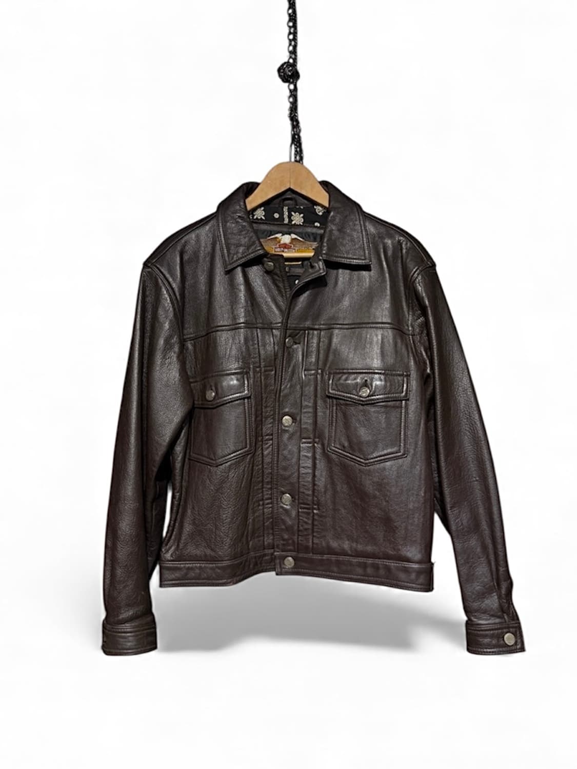 90's 할리데이비슨 2nd 트러커 가죽자켓 상품이미지1