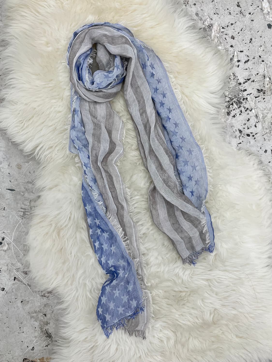 y2k 스타 배색 머플러 상품이미지4