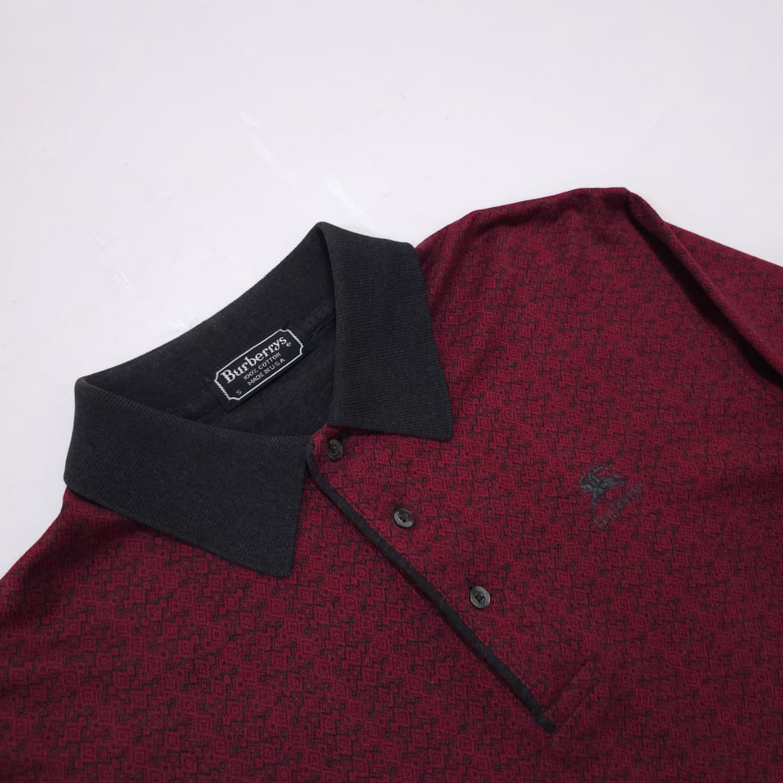 버버리 패턴 긴팔 카라티 상품이미지2