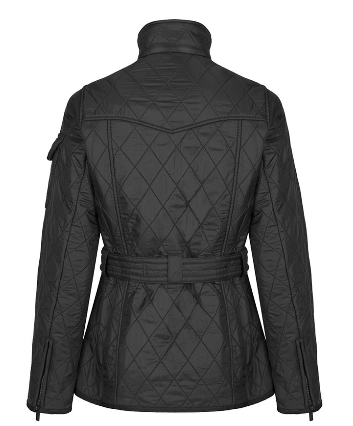 바버 폴라퀼트 퀼팅 자켓 블랙 상품이미지2