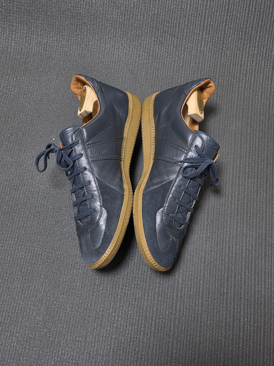 리프로덕션오브파운드 독일군 네이비 레더 상품이미지3