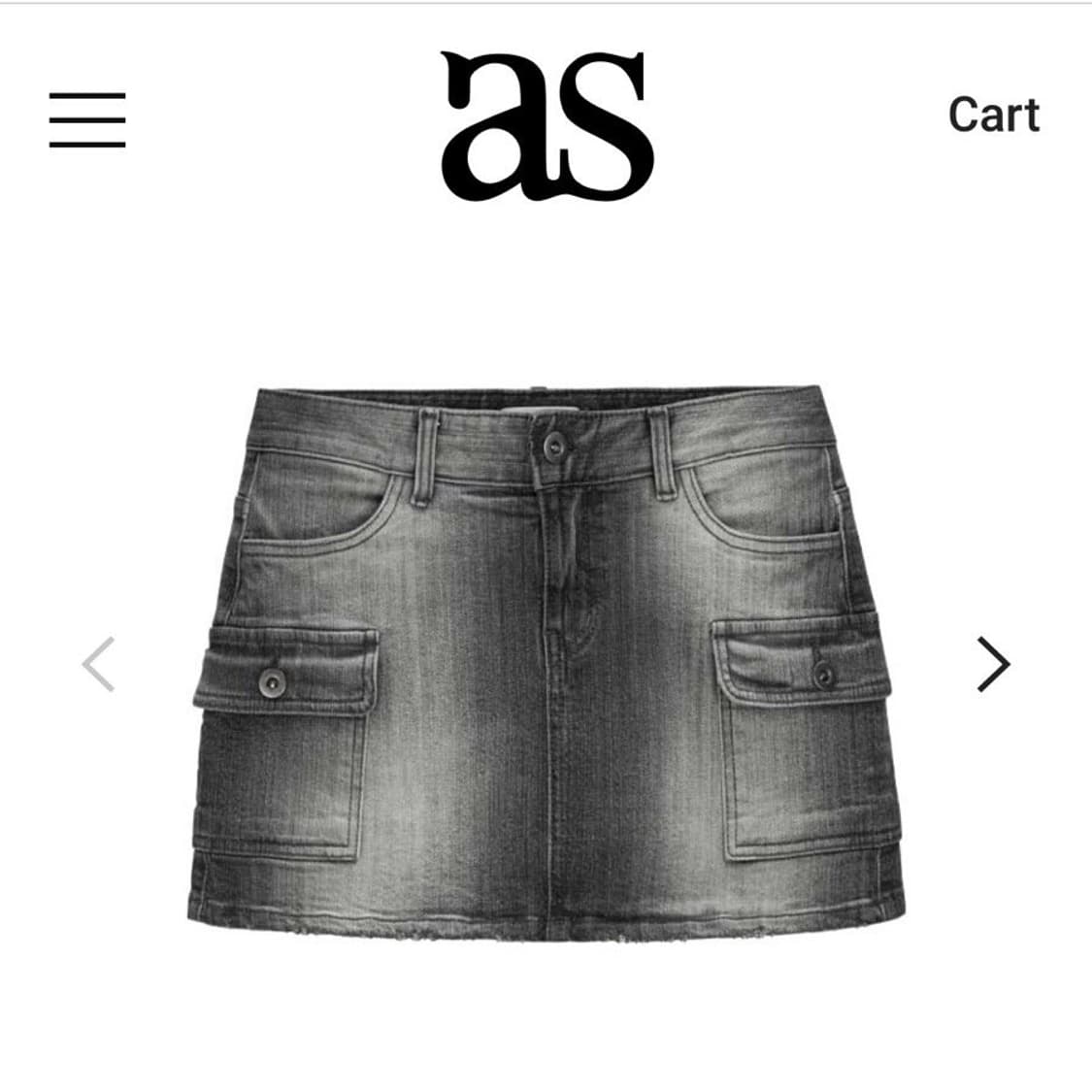 애즈온 아이시 워싱 카고 스커트 M 상품이미지1