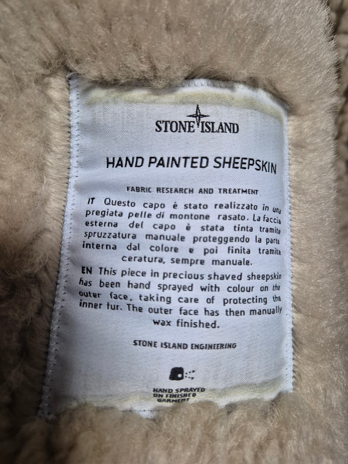 스톤아일랜드 양가죽 무스탕 상품이미지4