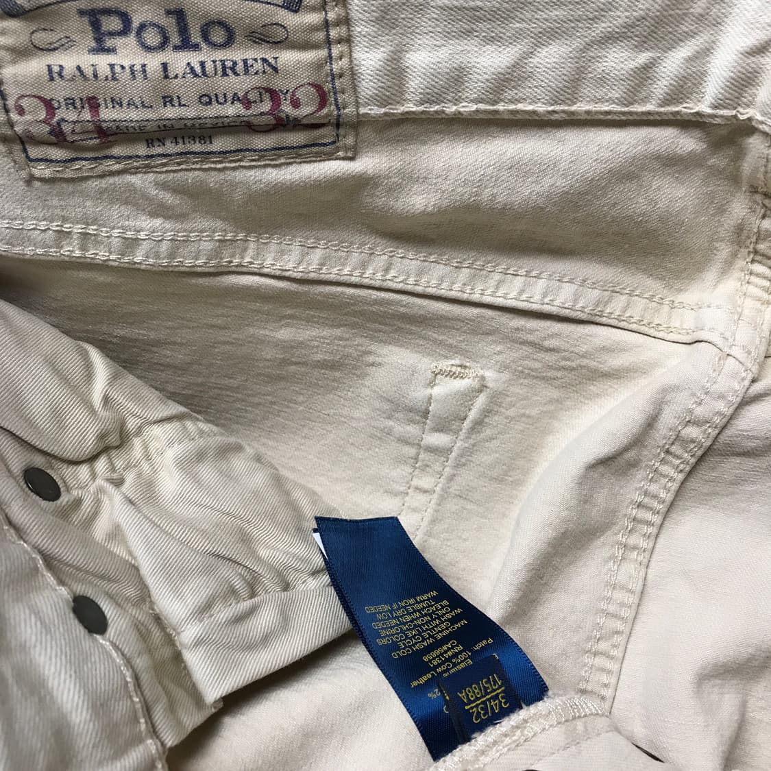 폴로 랄프로렌 코튼 팬츠 아이보리 34/32 상품이미지7