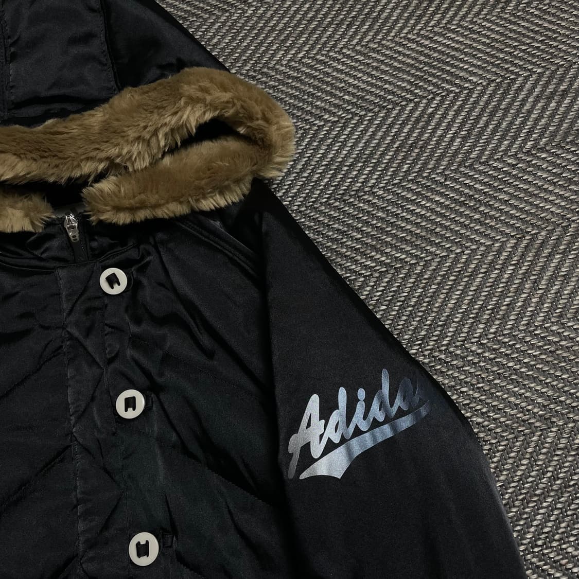 아디다스 y2k 크롭 퍼 패디드 후드 점퍼o 5379 상품이미지2
