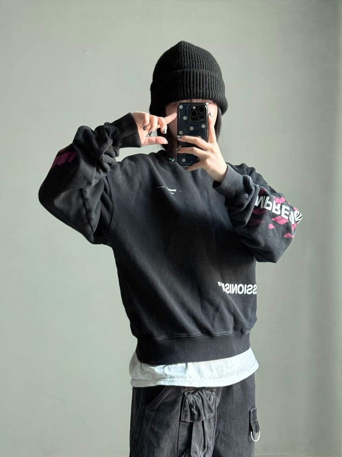 19ss 오프화이트 스탠실 애로우 맨투맨 상품이미지4