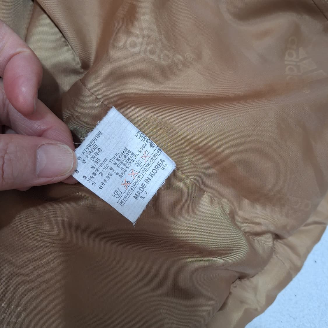 아디다스  다운패딩조끼95(상태좋음) 상품이미지3