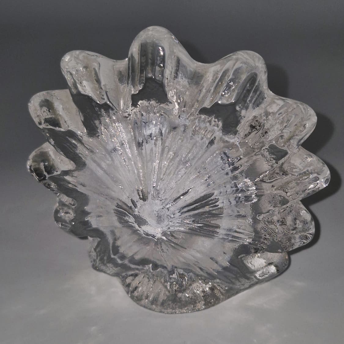 80s 이와사와 핸드블로운 마블 한송이 꽃병 상품이미지6