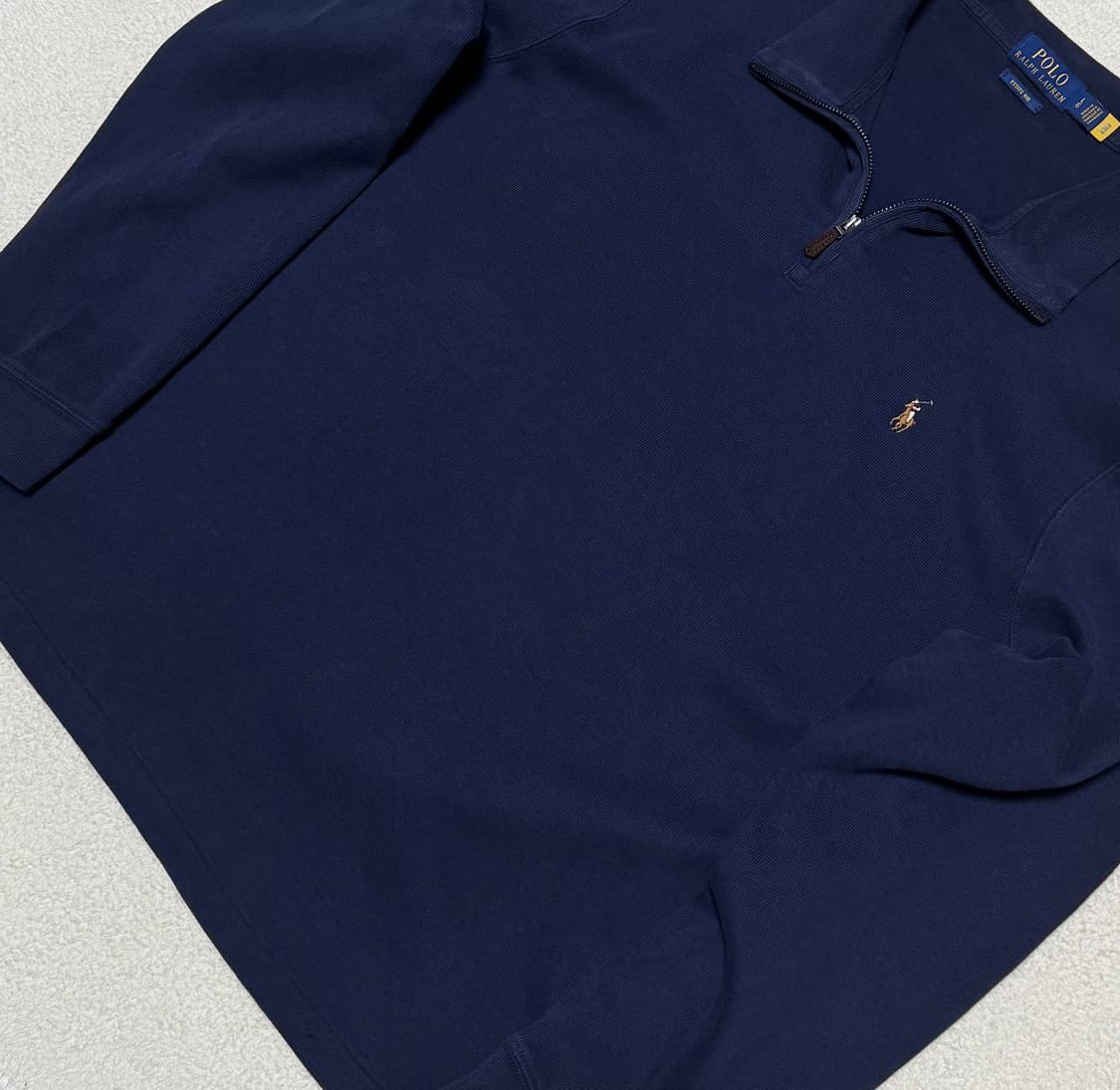 폴로 랄프로렌 네이비 반집업 니트 (QR) 상품이미지4