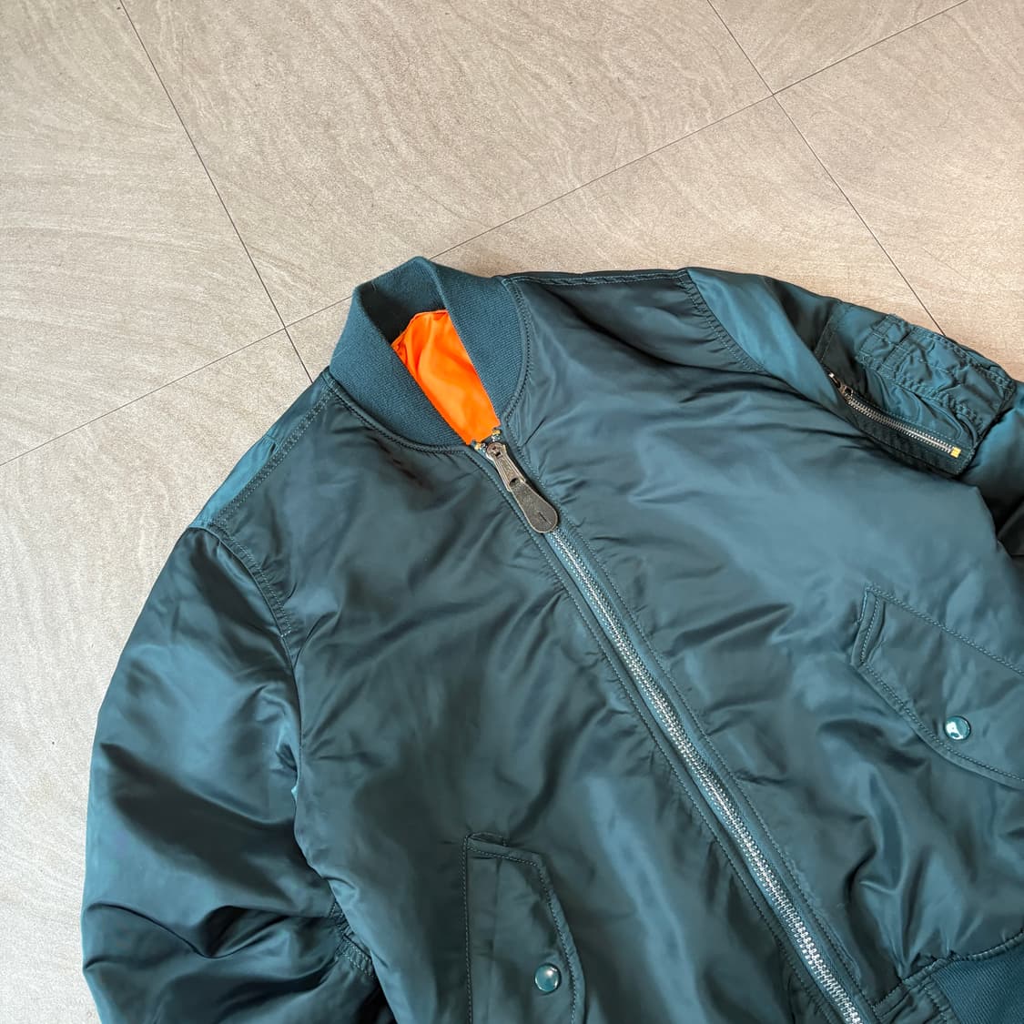 알파인더스트리 정품 청록 양면 ma-1 자켓 상품이미지2