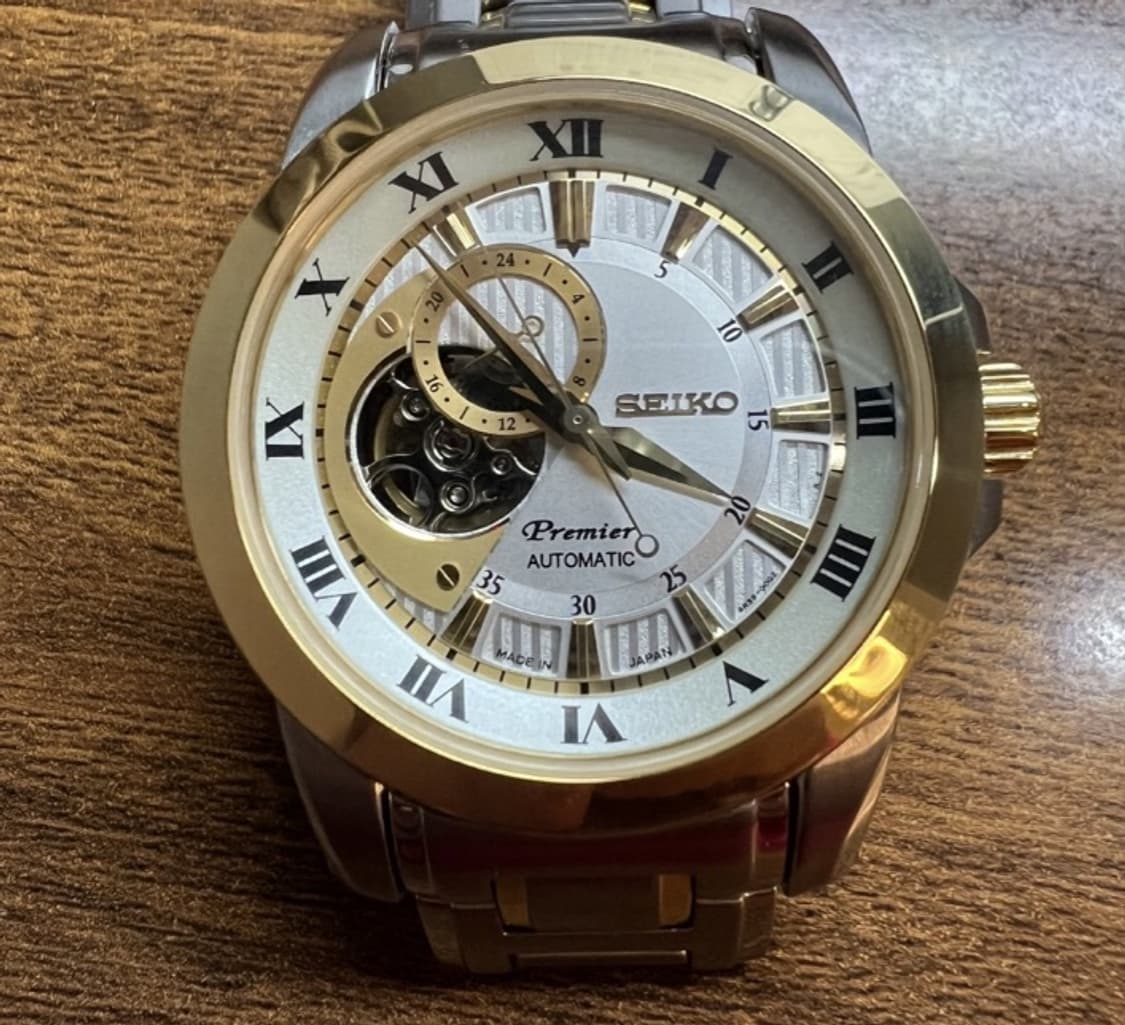 정품] Seiko 세이코 프리미어 실버 오토매틱 투톤 시계 상품이미지2