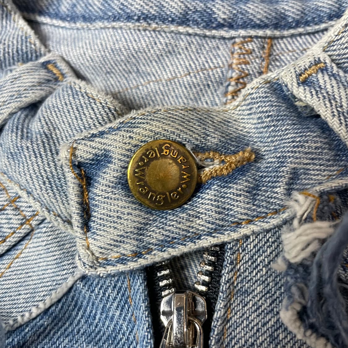 빈티지 중청 패치워크 커스텀 크롭 데님 자켓 상품이미지4