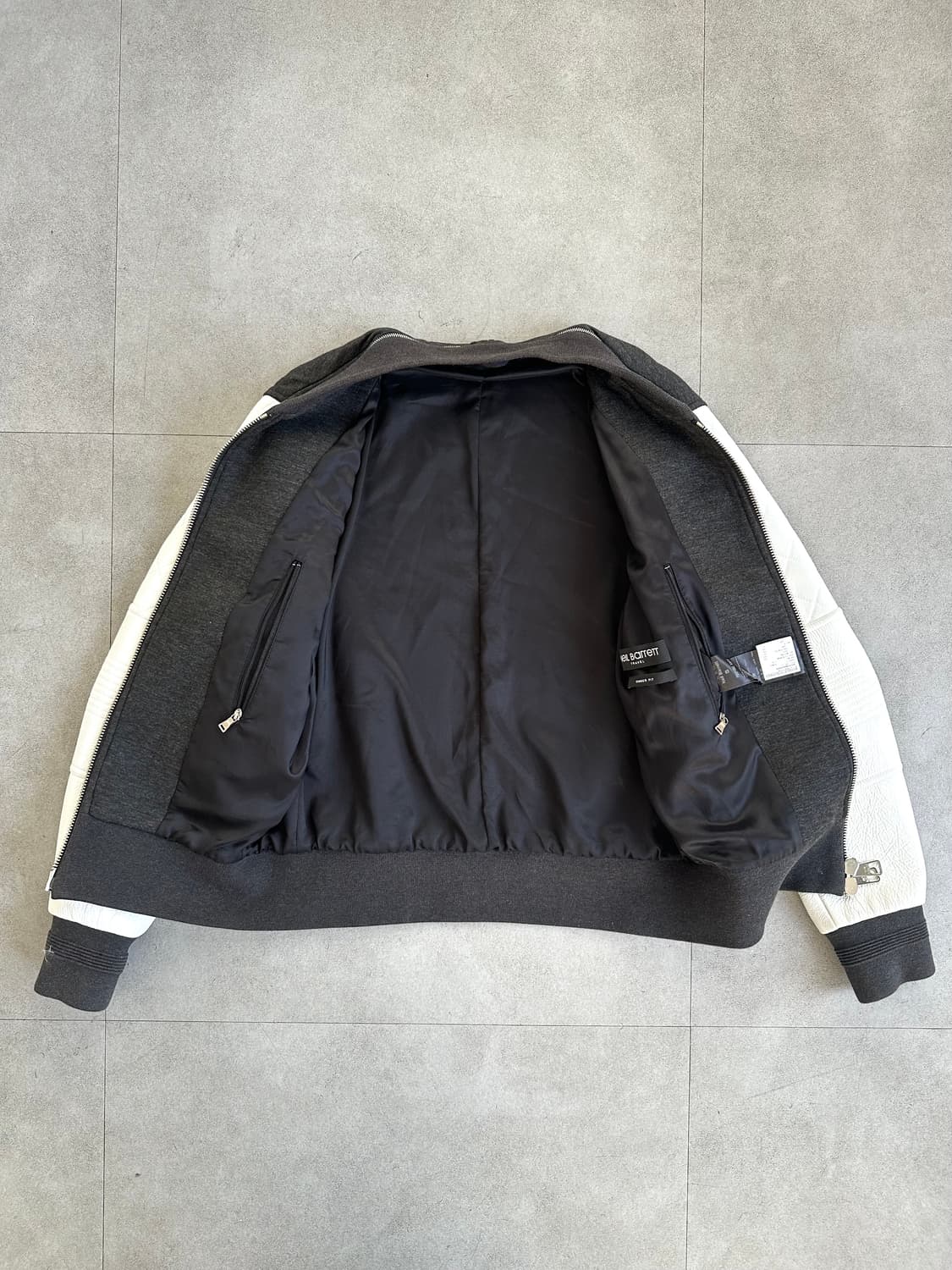 닐바렛 램스킨 레더 봄버핏 바시티 자켓 상품이미지4