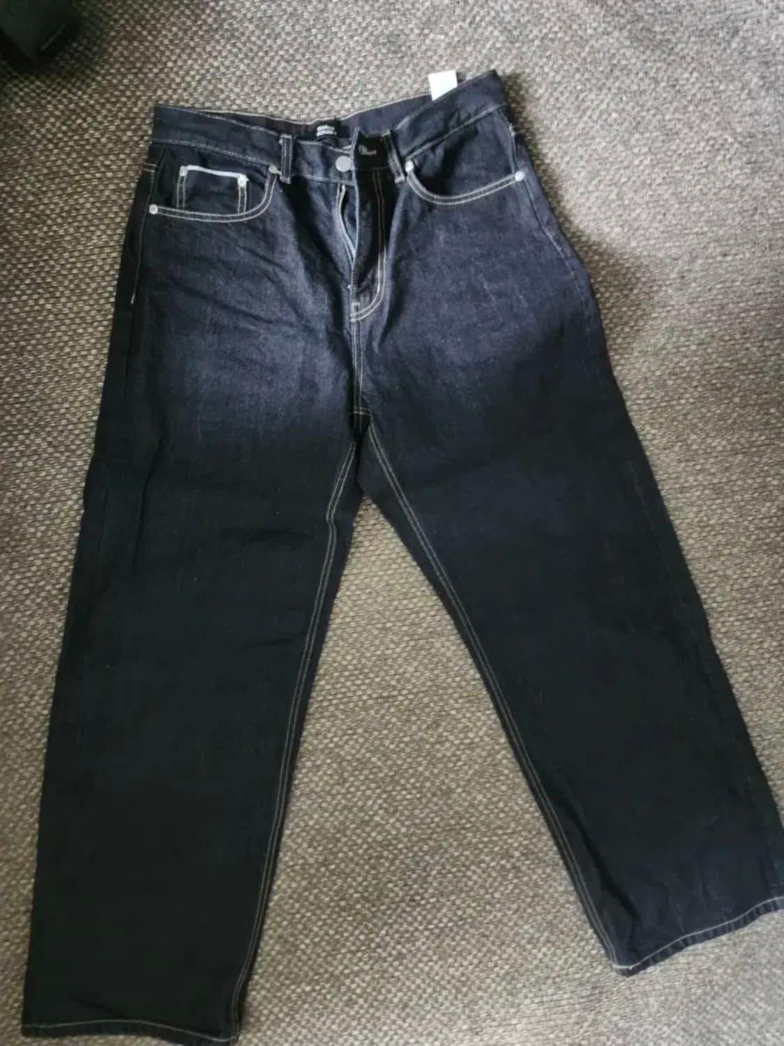 무신사스탠다드 셀비지 와이드 데님팬츠 딥인디고 31 새상품 상품이미지1