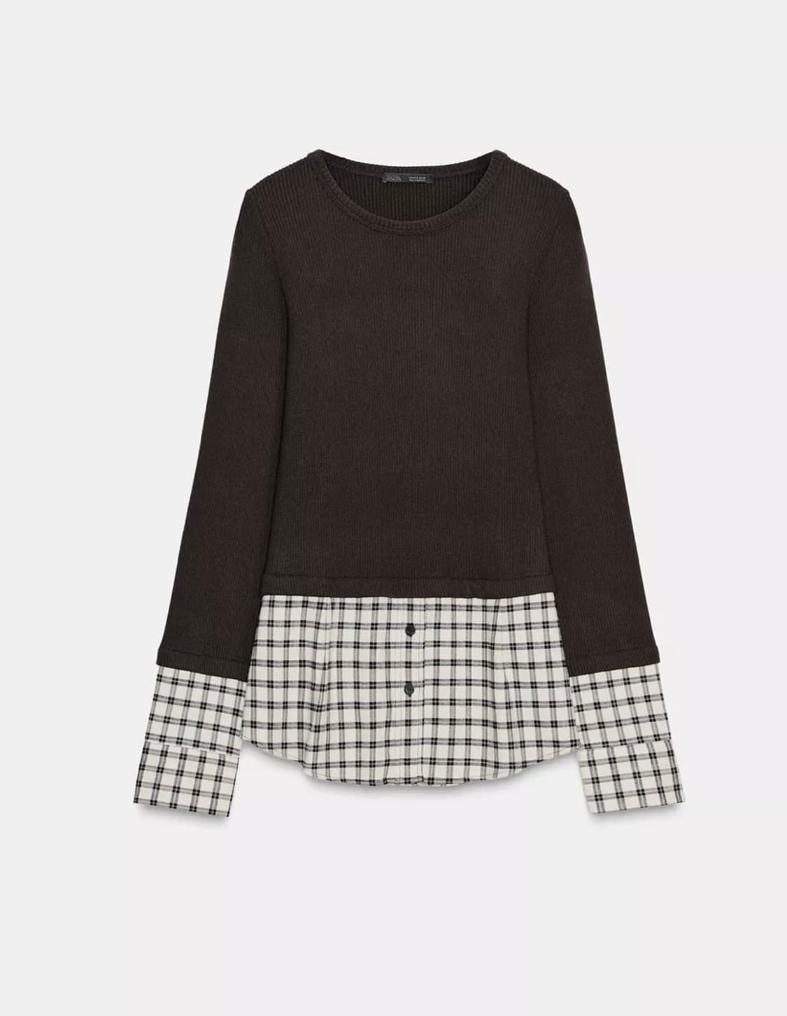 Zara 콤비 체크 셔츠  상품이미지1