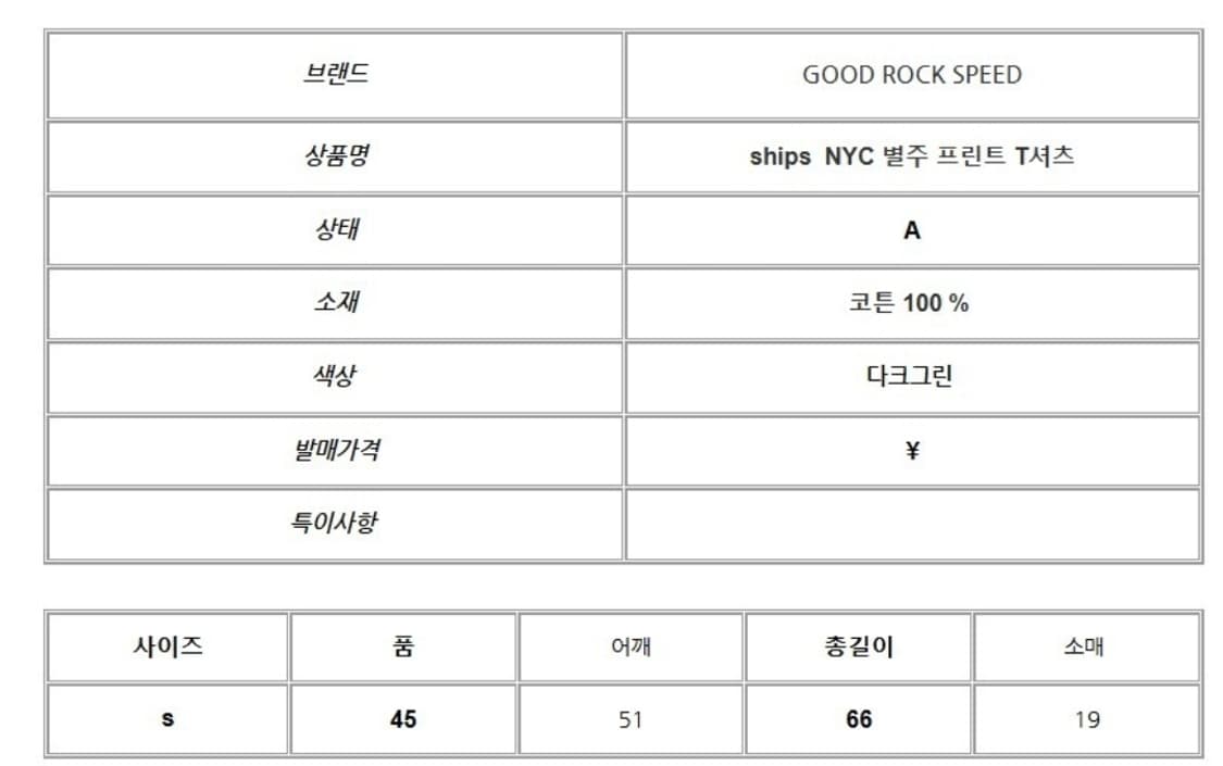 굿락스피드 Ships NYC 별주 프린트 T셔츠 상품이미지7