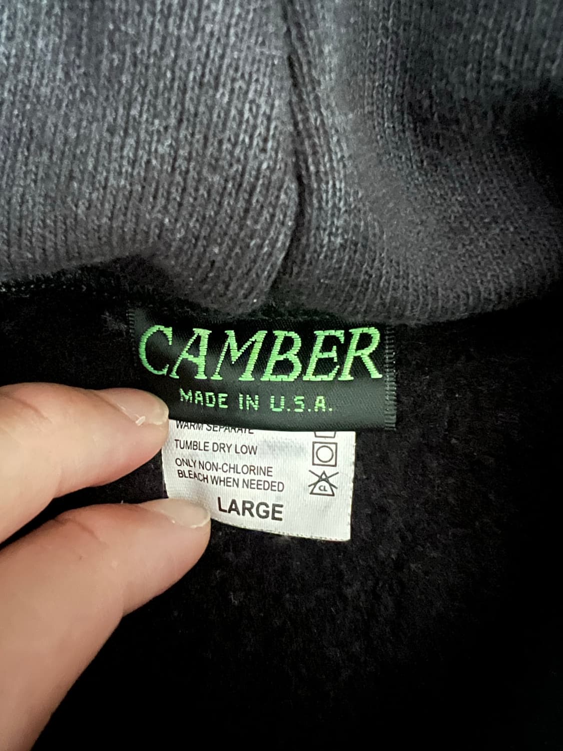 캠버USA 후드티 블랙L사이즈 판매 상품이미지2