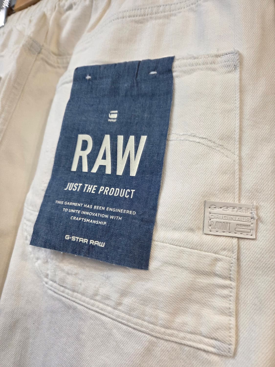 G-STAR화이트 데미지 조거팬(W33/L32)남여공용 상품이미지6
