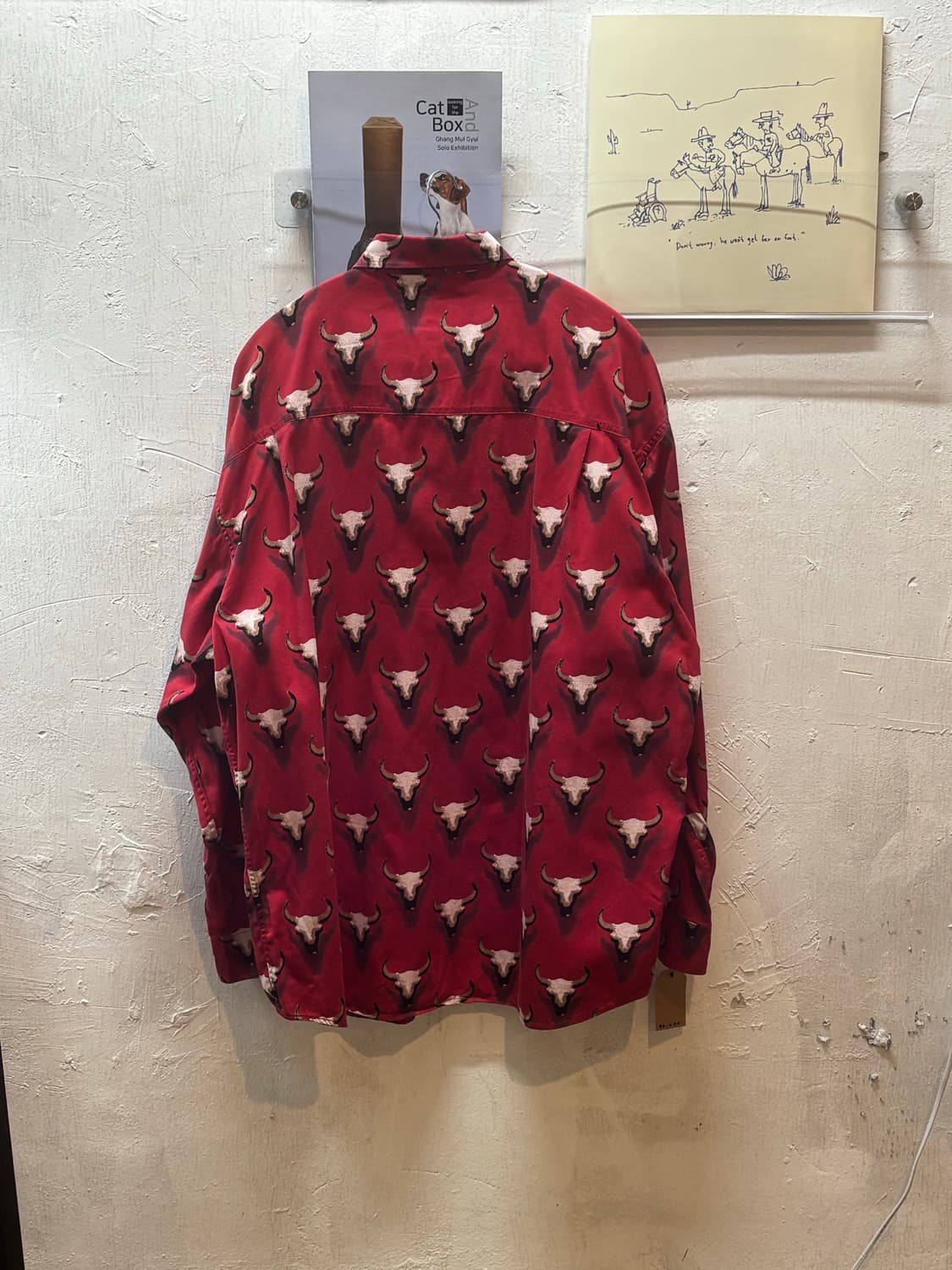 Barn Fly 레드 카우 스컬 웨스턴 셔츠 상품이미지6