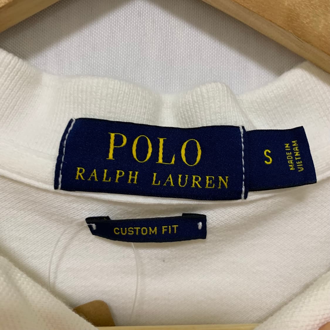 폴로 랄프로렌 커스텀핏 반팔 카라 티셔츠 아이보리 S 남녀공용 상품이미지3