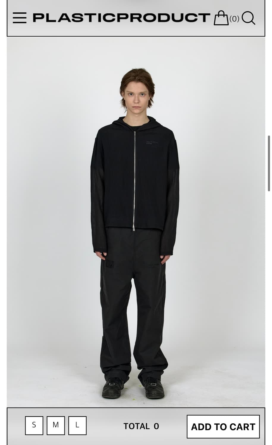 MPa VEIL CREPE HOODED ZIP JACKET (BLACK) 상품이미지2