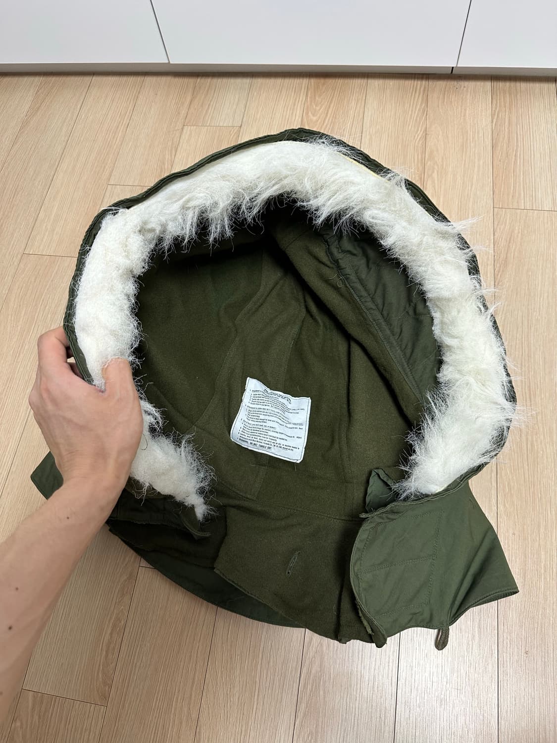 미군 오리지널 M-65 개파카 피쉬테일 모자 급처 상품이미지1