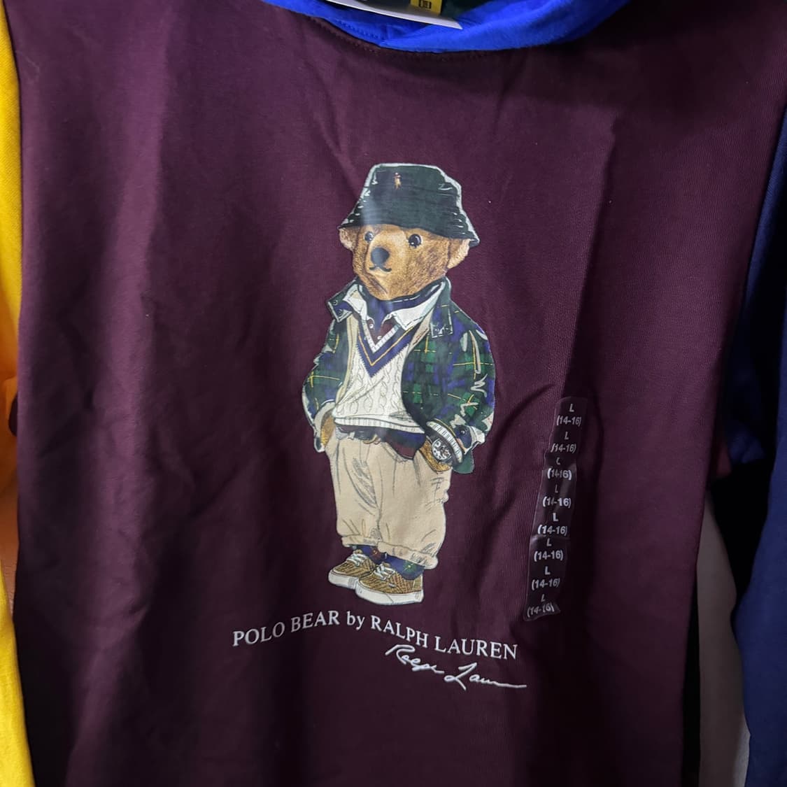 폴로 랄프로렌 베어프린팅 기모 후드티셔츠 보이즈 L (여성 66정도) 상품이미지2