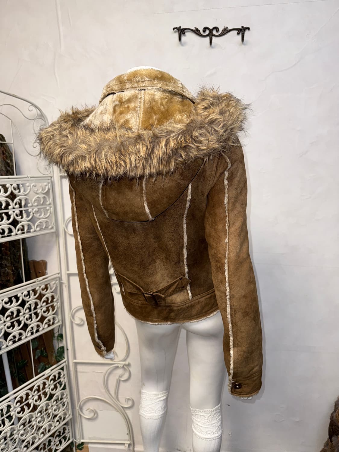 Mocha brown tie dye hood fur mustang  상품이미지6