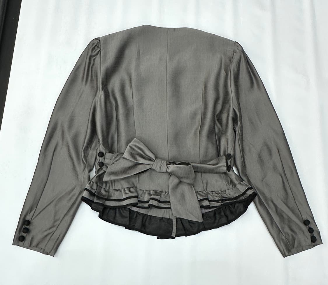 🩶고스로리 블랙 히메 갸루  블라우스 자켓🩶  리본 프릴 데빌 지뢰계 상품이미지4