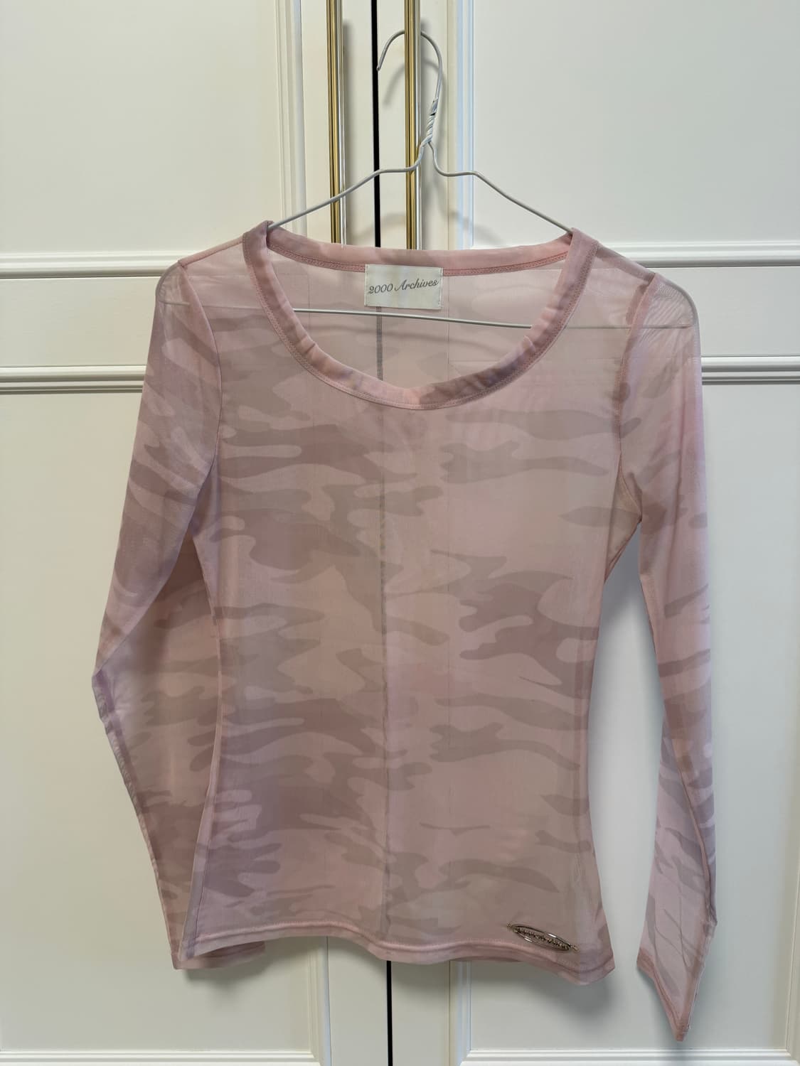2000 Archives Pink Camo Mesh Top 상품이미지2