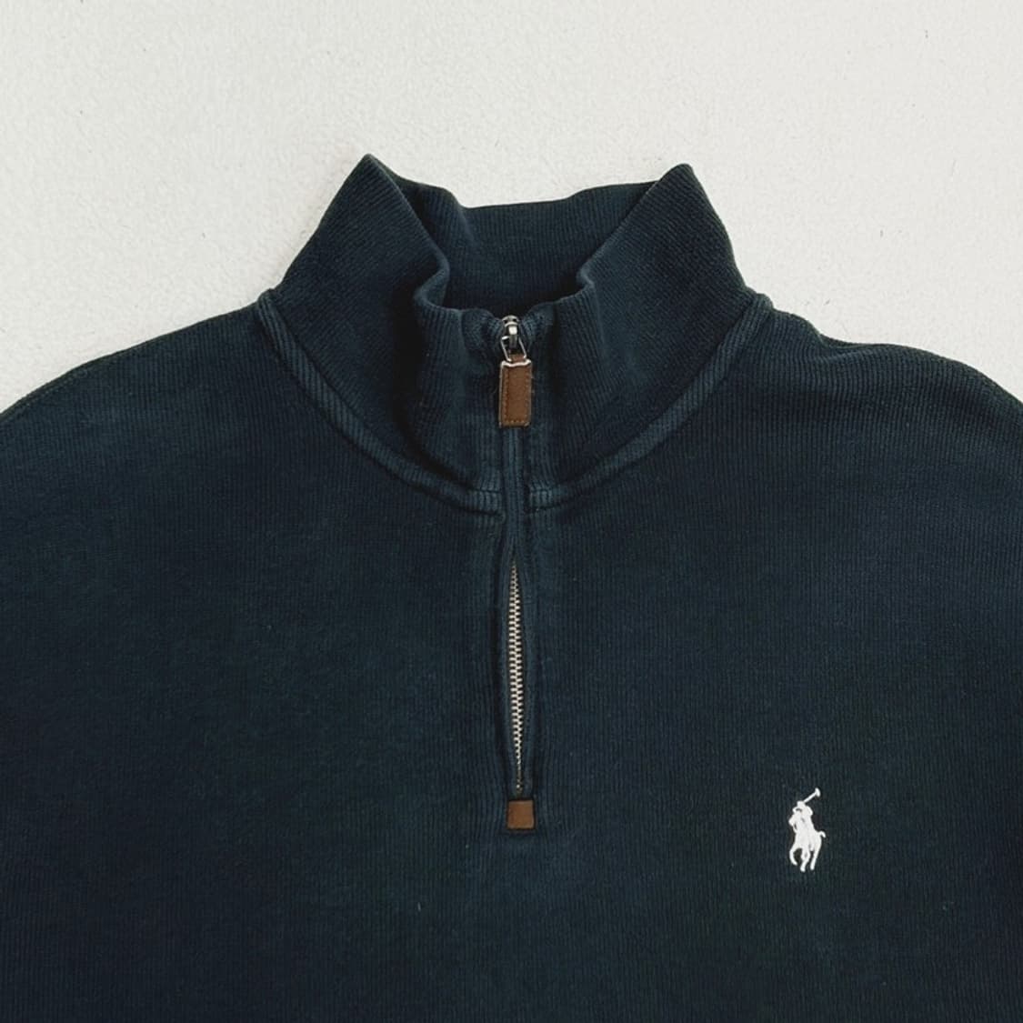 POLO 블랙 반집업 니트 맨투맨 L 상품이미지3